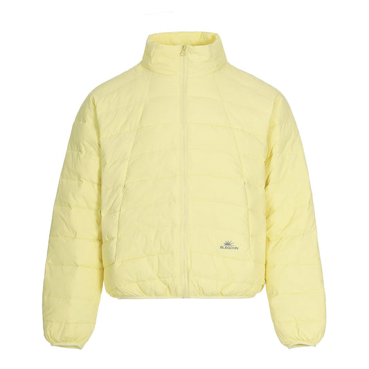 Striped Lightweight Puffer Jacket with Hood