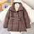 Winter Thick Stand Collar Parkas Women Fashion Tie Waist Short Coats Elegant New Solid Puffer Jackets Female Ladies Streetwear