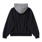 Fake two hooded jackets and jackets