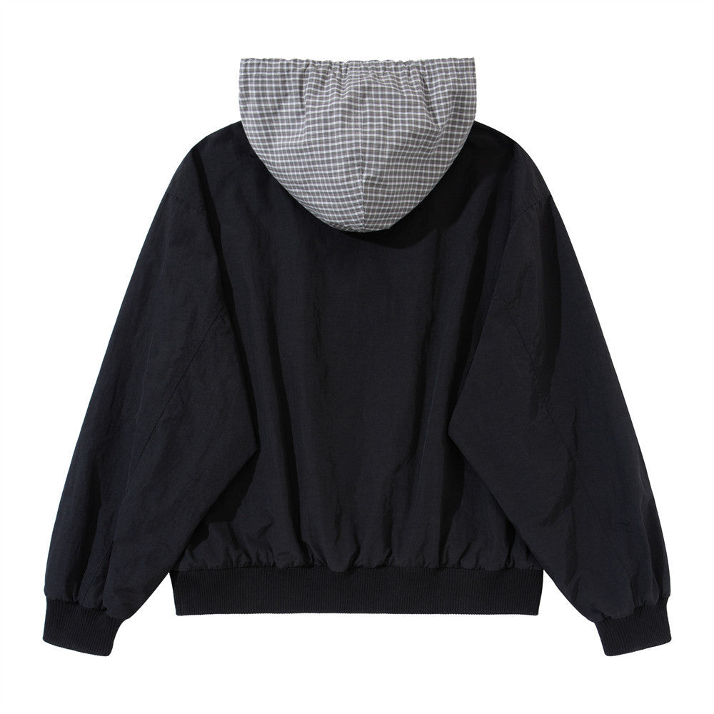 Fake two hooded jackets and jackets