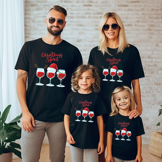 Cotton Family Matching Short Sleeve T-Shirt for Summer Family Outfits