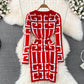 Fancy Women Dress Vintage Knitted Wrap Hips Short Dress Elegant Office Ladies Dresses