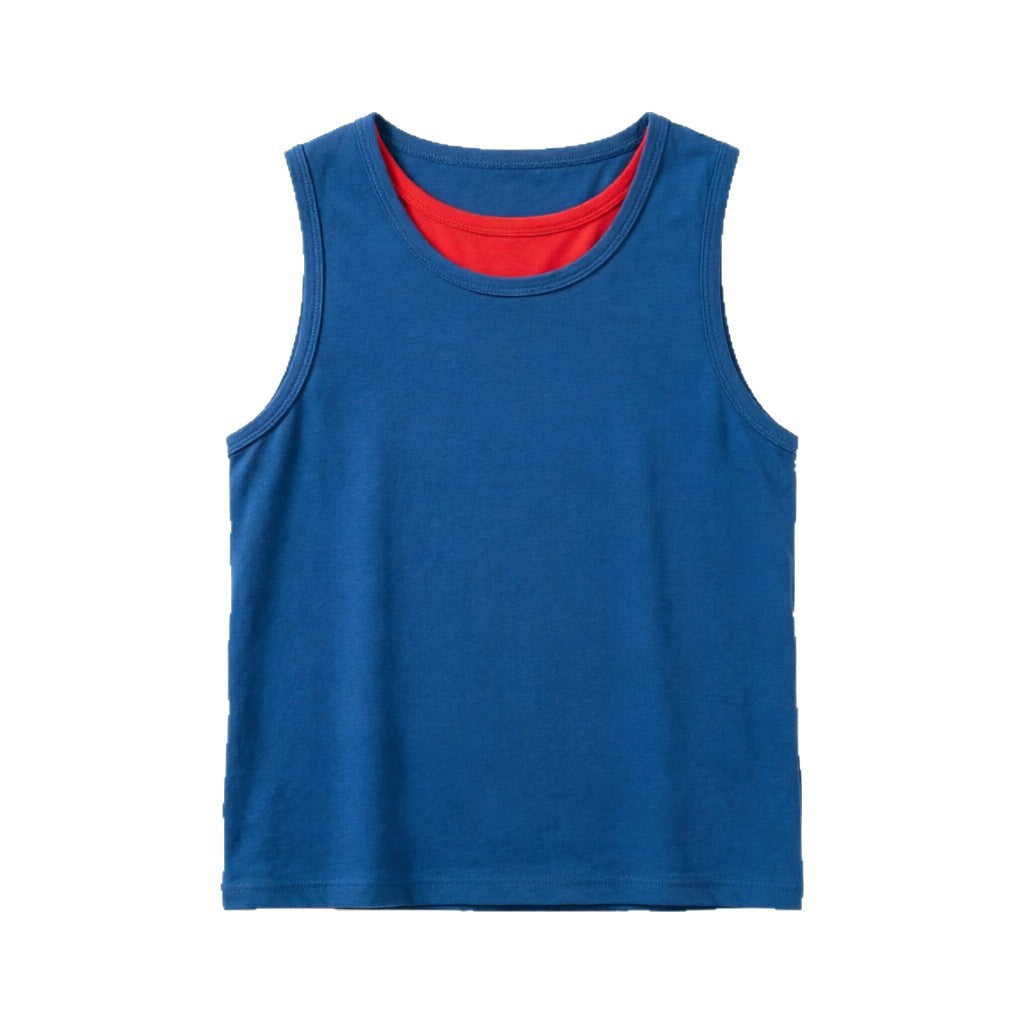 Fake two boys' sleeveless vests