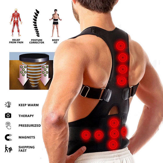 Adult Hunchback Correction Belt Back Posture Correction Belt Open Shoulder Straight Strap Magnet Type Posture Correction Belt