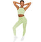 Knitting Fitness Sets Casual Workout Clothes for Women Seamless Double Shoulder Straps Bra Drawstring Push Up Leggings Yoga Suit