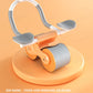 New Design Indoor Home Exercise Flat Elbow Supporter 2 Wheel Ab Trainer Automatic Rebound Abdominal Wheel Roller