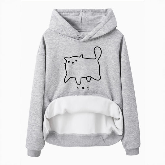 Hooded and flannel thick hoodie