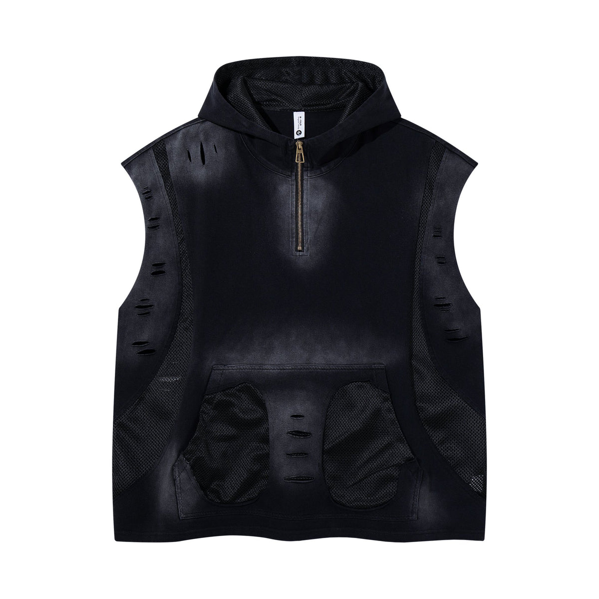 Splicing together holes to make old vests