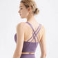 Sports Underwear Double Straps High Strength Shock Absorption Cross Back Nude Fitness Yoga Bra