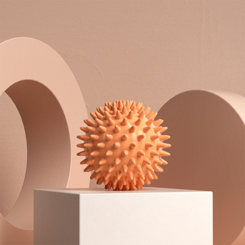 Durable sport massage ball. Spiky design for myofascial release, deep - tissue work, trigger points, muscle recovery & pain reli