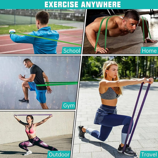 Resistance Band Resistant Latex Sports Elastic Belt Pull Up Assistance Bands For Pilates Training Out Fitness Body Home Gym
