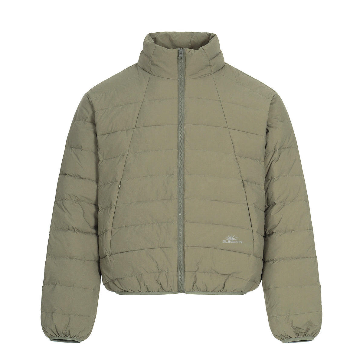 Striped Lightweight Puffer Jacket with Hood