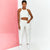Knitting Fitness Sets Casual Workout Clothes for Women Seamless Double Shoulder Straps Bra Drawstring Push Up Leggings Yoga Suit