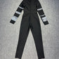 Women Luxury Sexy Long Sleeve Turtleneck Beading Sparkly Black Bandage Jumpsuit  Celebrity Designer High Street Rompers