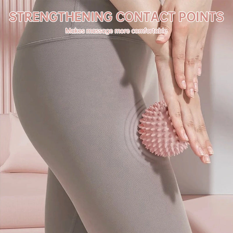 Durable sport massage ball. Spiky design for myofascial release, deep - tissue work, trigger points, muscle recovery & pain reli