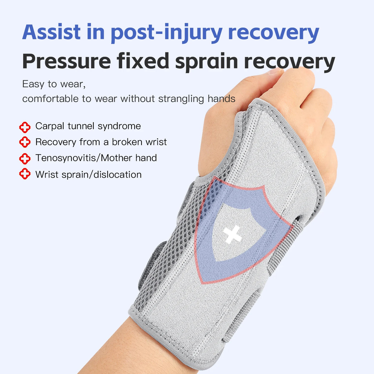Wrist guard tendon sheath with adjustable double straps thin wrist strap