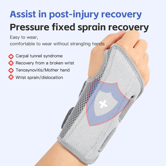 Wrist guard tendon sheath with adjustable double straps thin wrist strap