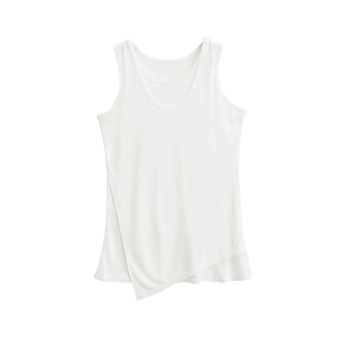 Fake two sports vests women's short top