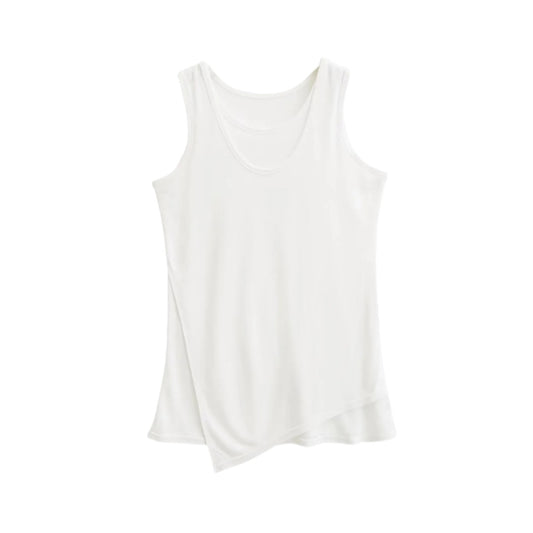 Fake two sports vests women's short top