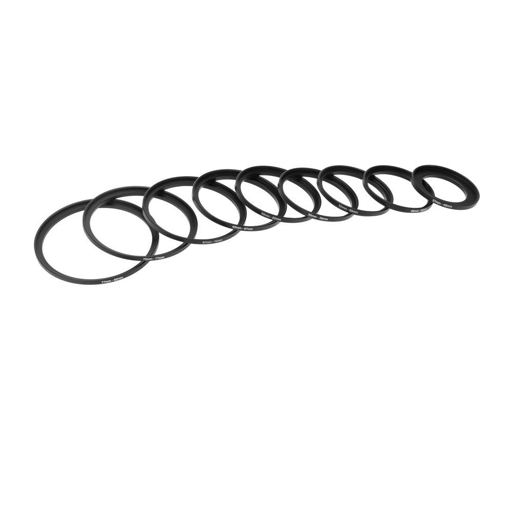 18pcs Camera Lens Filter Step Up & Down Ring Adapter  For All Camera DSLR 37-82 82-37mm Mount Set Kit