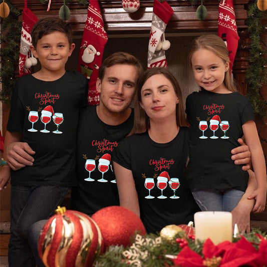 Cotton Family Matching Short Sleeve T-Shirt for Summer Family Outfits