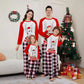 Christmas Family Matching Outfits Santa Deer Scarf Hat Printed Loungewear
