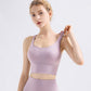 Sports Underwear Double Straps High Strength Shock Absorption Cross Back Nude Fitness Yoga Bra