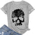 Skull Shirts for Women Skeleton Funny Gothic Graphic T-Shirt