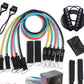 Resistance Bands Set Exercise Bands with Door Anchor Legs Ankle Straps for Resistance Training Physical Therapy Home Workouts