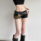 Splicing metal adjustable buckle PU belt accessory