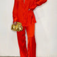 Elegant Satin Women's Matching Sets Casual Long Sleeve Shirt Straight Pants Suit Female  Loose Solid Tops Two Pieces Outfits