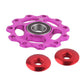 Bicycle Shift Guide Wheel Accessories Mountain Bike Guide Wheel Transmission Rear Dial Guide Wheel Multi-Color CNC Anode Guide Wheel