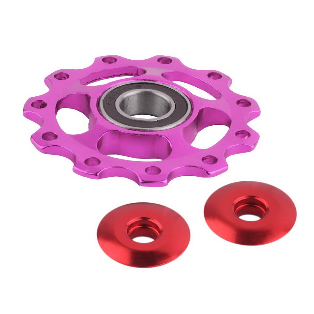 Bicycle Shift Guide Wheel Accessories Mountain Bike Guide Wheel Transmission Rear Dial Guide Wheel Multi-Color CNC Anode Guide Wheel