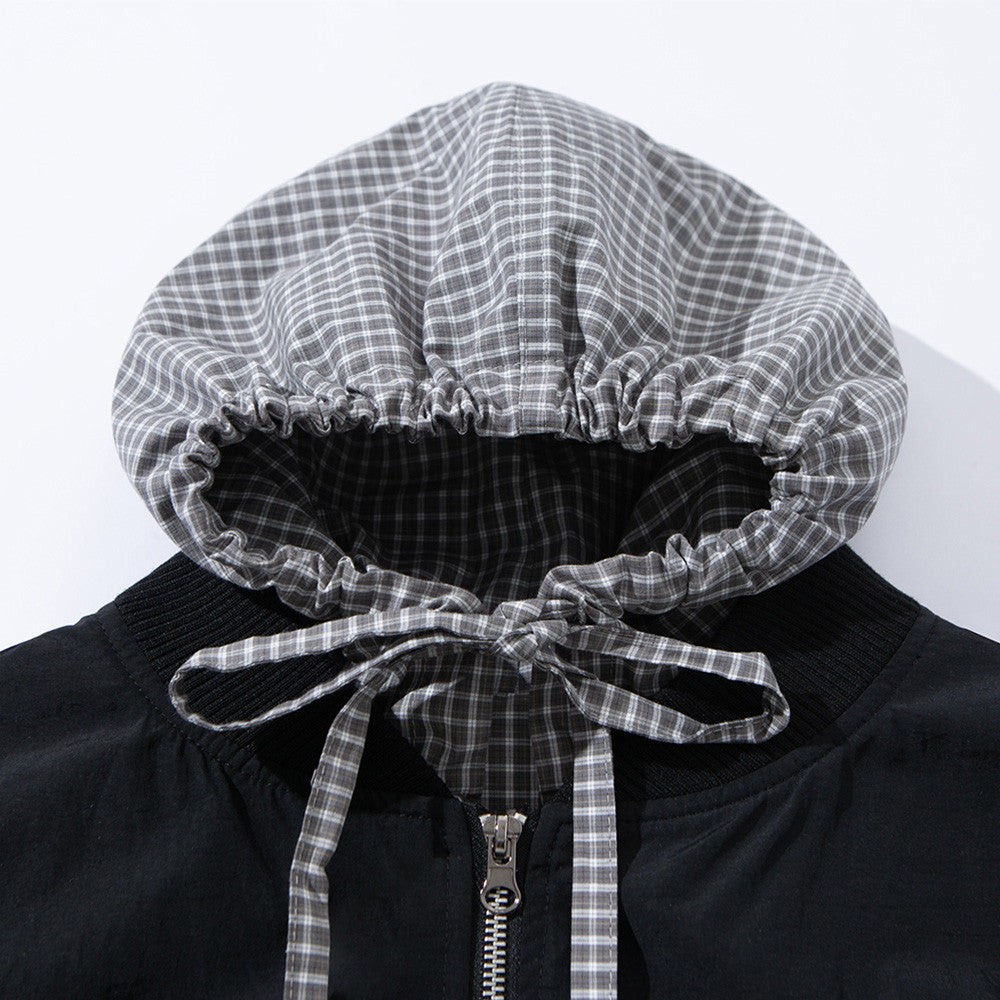 Fake two hooded jackets and jackets