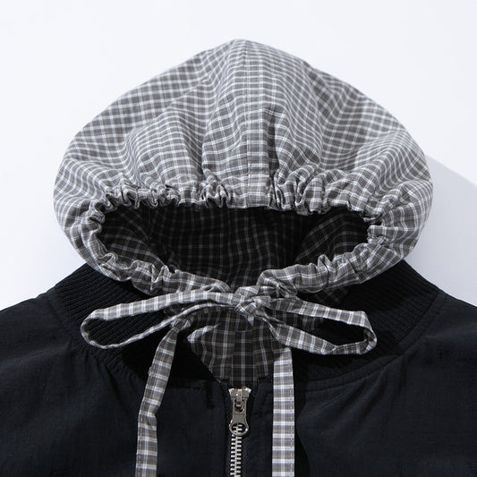 Fake two hooded jackets and jackets
