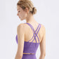 Sports Underwear Double Straps High Strength Shock Absorption Cross Back Nude Fitness Yoga Bra