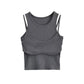 Fake two sleeveless vests