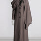 Solid Patchwork Pockets Casual Slimming Blazers For Women Scarf Collar Long Sleeve Chic Temperament Blazer Female