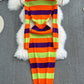 Women Temperament High Waist Knit Wrap Buttocks Dresses Stand Collar Long Sleeve Stripe Vestidos Autumn Winter