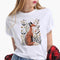 Women's T-shirts Graphic Designer T-shirts Girls Harajuku Cl