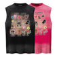 Different dog graffiti vests