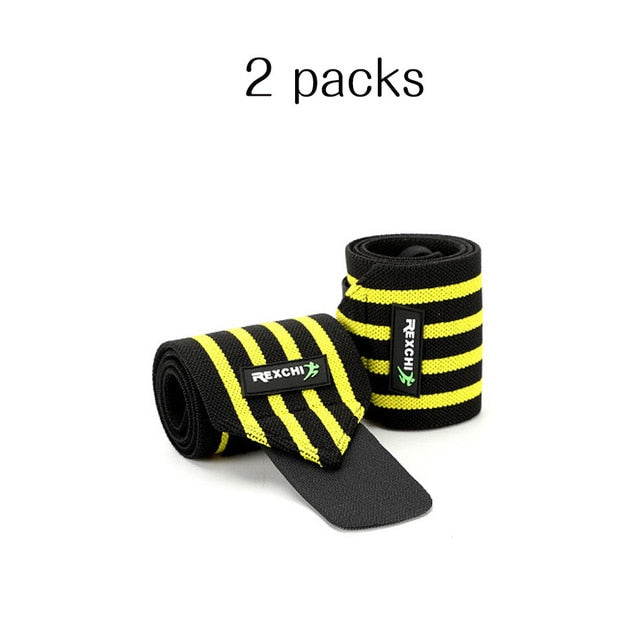 REXCHI Gym Fitness Weightlifting Bracers Powerlifting Wristband Support Elastic Wrist Wraps Bandages Brace for Sports Safety