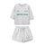 Printed flannel hoodie+flannel shorts set