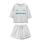 Printed flannel hoodie+flannel shorts set