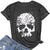 Skull Shirts for Women Skeleton Funny Gothic Graphic T-Shirt