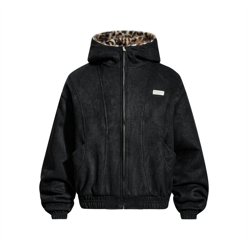 Hooded and flannel jacket
