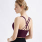 Sports Underwear Double Straps High Strength Shock Absorption Cross Back Nude Fitness Yoga Bra