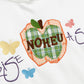 Embroidered and flannel hooded sweatshirt