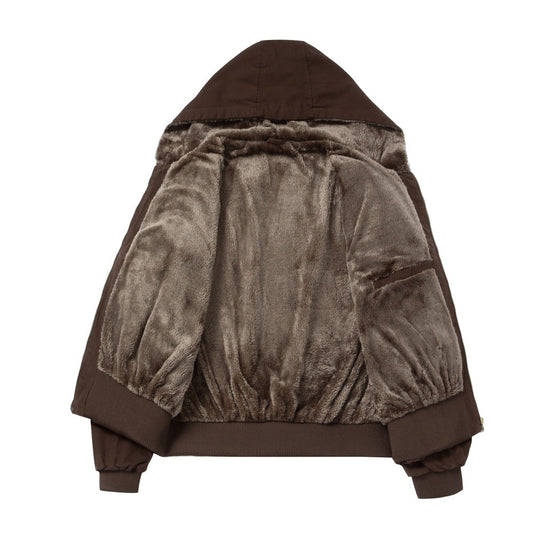 Hooded and flannel jacket
