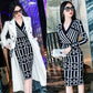 Fancy Women Dress Vintage Knitted Wrap Hips Short Dress Elegant Office Ladies Dresses
